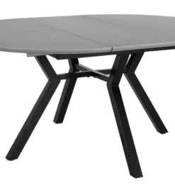 Stół rozkładany PATARASO 120 cm ceramika szara nogi czarne