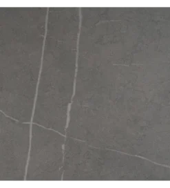 Stół rozkładany PATARASO 120 cm ceramika szara nogi czarne