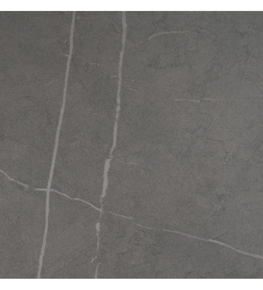Stół rozkładany PATARASO 120 cm ceramika szara nogi czarne