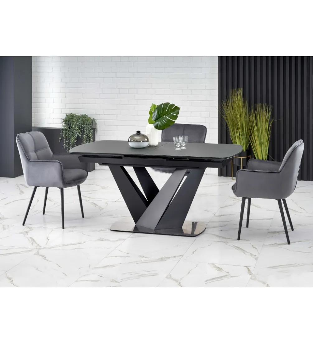 Stół rozkładany PATRIZIO 160 cm - 200 cm antracytowy