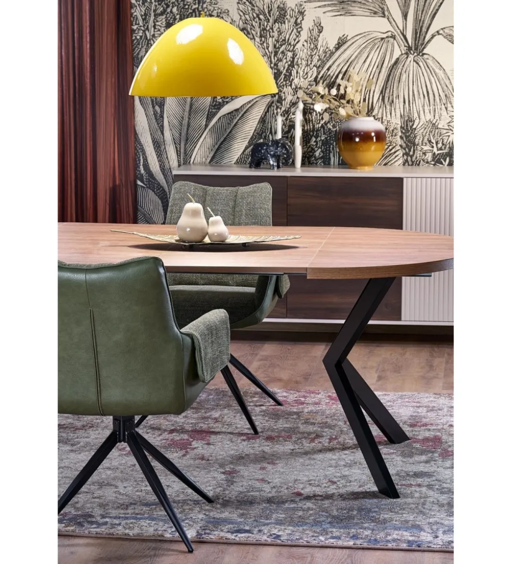 Stół rozkładany PERONI II 100 cm - 250 cm w optyce drewna orzech