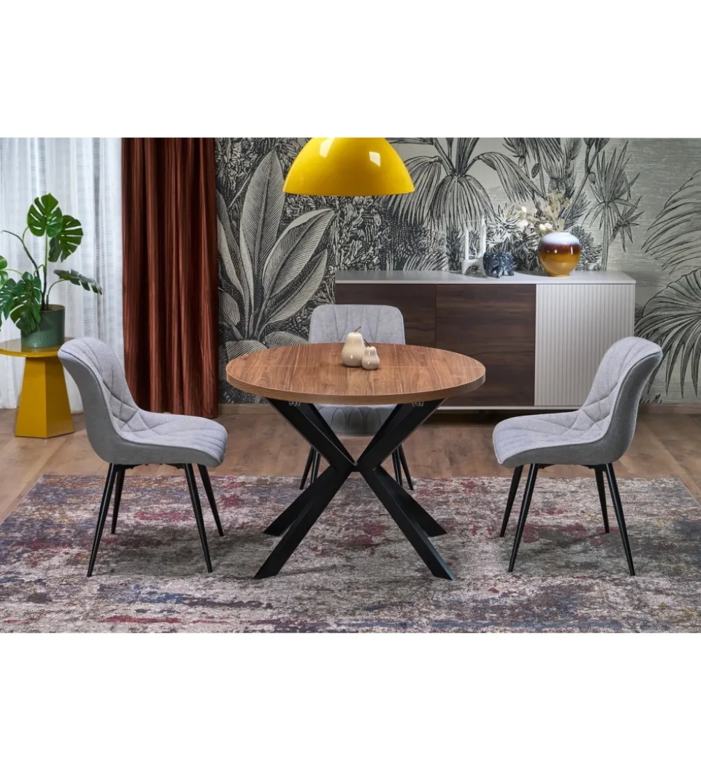 Stół rozkładany PERONI II 100 cm - 250 cm w optyce drewna orzech