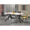 Stół rozkładany PERONI II 100 cm - 250 cm w optyce białego marmuru