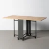 Stół rozkładany PIBEGAR 148 cm naturalny czarny