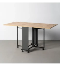 Stół rozkładany PIBEGAR 148 cm naturalny czarny