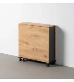 Stół rozkładany PIBEGAR 148 cm naturalny czarny