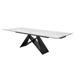 Stół rozkładany PLATON Prometheus 180 cm - 260 cm ceramika w optyce marmuru