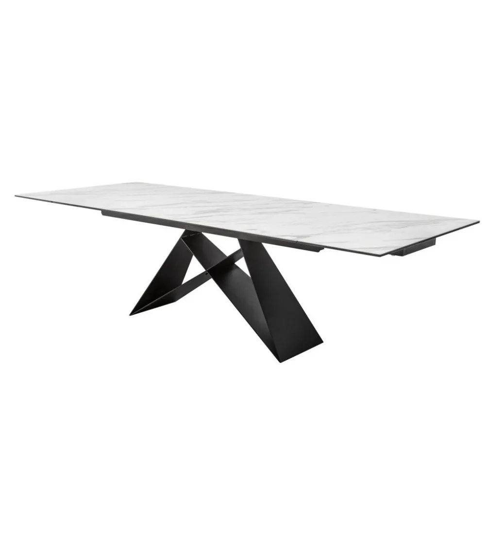 Stół rozkładany PLATON Prometheus 180 cm - 260 cm ceramika w optyce marmuru