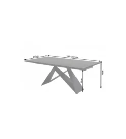 Stół rozkładany PLATON Prometheus 180 cm - 220 cm - 260 cm ceramika