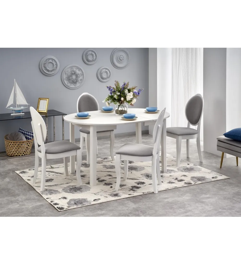 Stół rozkładany RINGO 102 cm - 142 cm biały