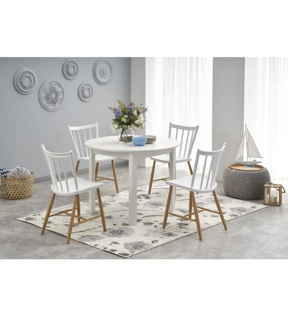 Stół rozkładany RINGO 102 cm - 142 cm biały
