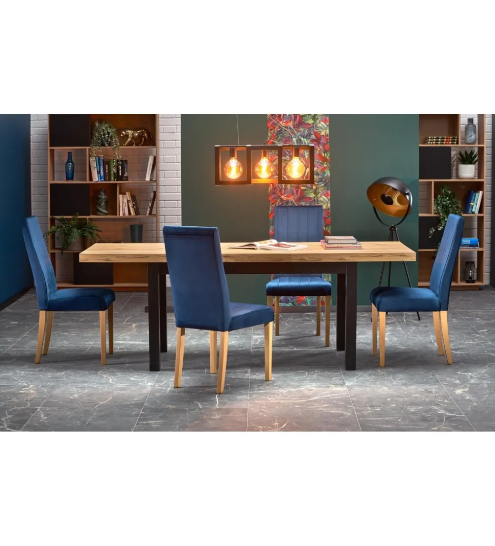 Stół rozkładany TIAGO 140 cm - 220 cm w kolorze dąb craft