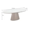 Stół rozkładany UNIQUE od 160 do 200 cm naturalny ceramiczny blat