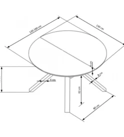 Stół rozkładany VERTIGO 130 cm - 180 cm w optyce czarnego marmuru