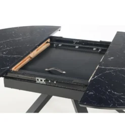 Stół rozkładany VERTIGO 130 cm - 180 cm w optyce czarnego marmuru