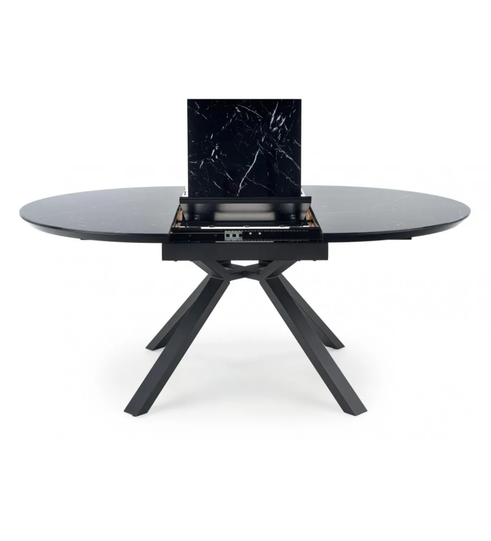 Stół rozkładany VERTIGO 130 cm - 180 cm w optyce czarnego marmuru