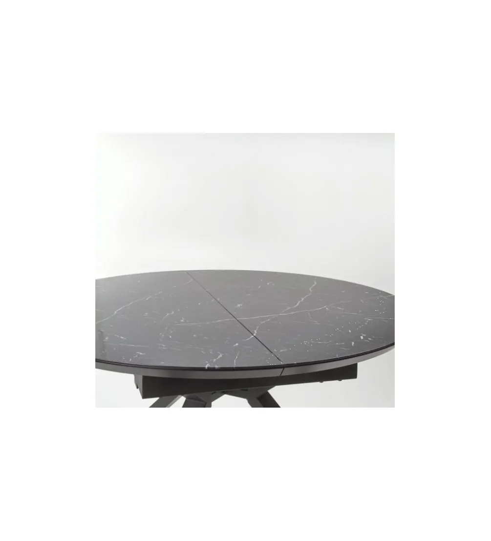 Stół rozkładany VERTIGO 130 cm - 180 cm w optyce czarnego marmuru