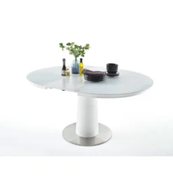 Stół rozkładany WARIS 120 cm - 160 cm biały