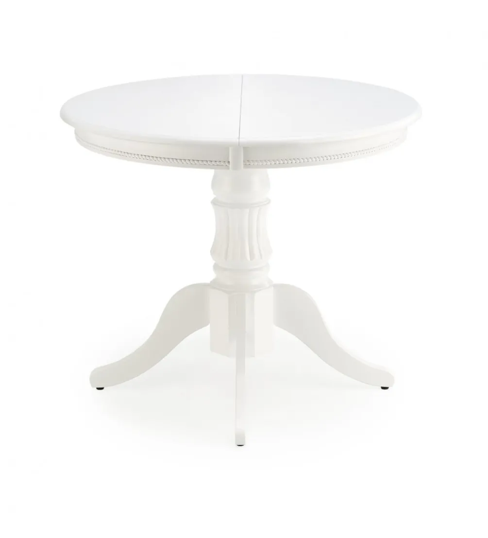 Stół rozkładany WILLIAM 90 cm - 124 cm biały