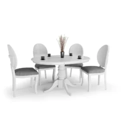 Stół rozkładany WILLIAM 90 cm - 124 cm biały