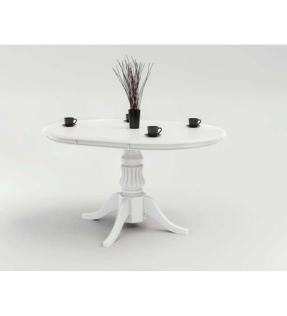 Stół rozkładany WILLIAM 90 cm - 124 cm biały
