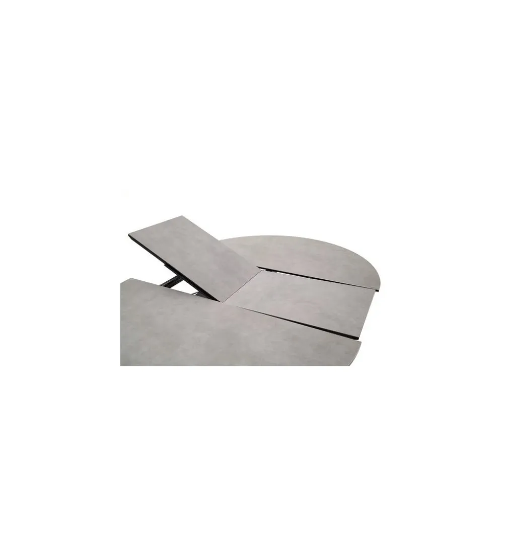 Stół rozkładany WINNIPEG 120 cm - 160 cm antracytowo srebrny