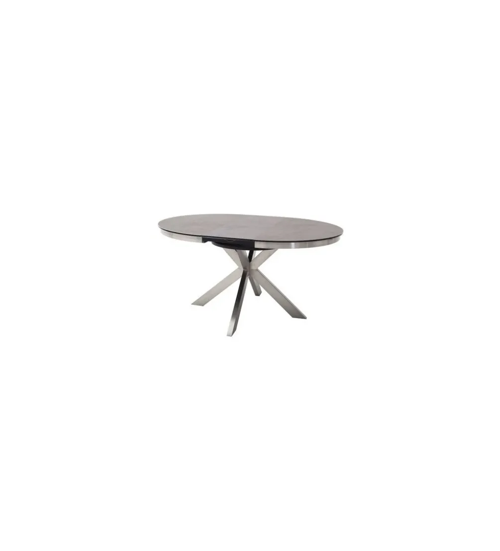 Stół rozkładany WINNIPEG 120 cm - 160 cm antracytowo srebrny