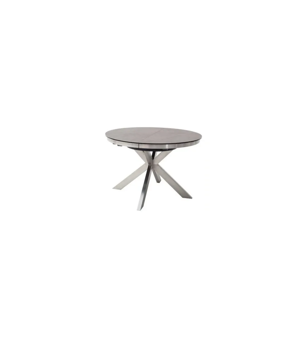 Stół rozkładany WINNIPEG 120 cm - 160 cm antracytowo srebrny