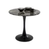 Stół SCHICKERIA 80 cm efekt czarnego marmuru