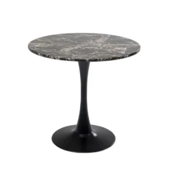 Stół SCHICKERIA 80 cm efekt czarnego marmuru
