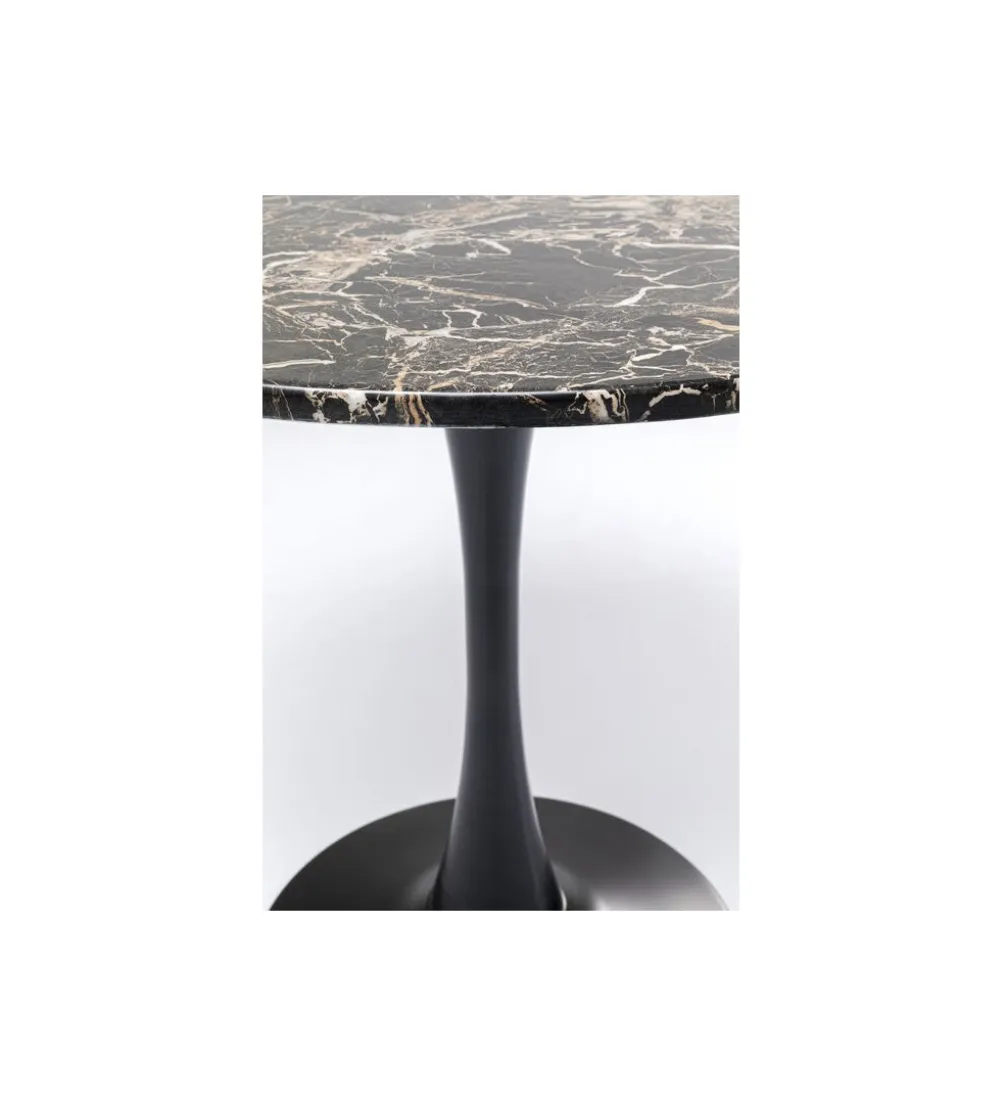 Stół SCHICKERIA 80 cm efekt czarnego marmuru