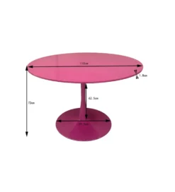 Stół SCHICKERIA 110 cm różowa