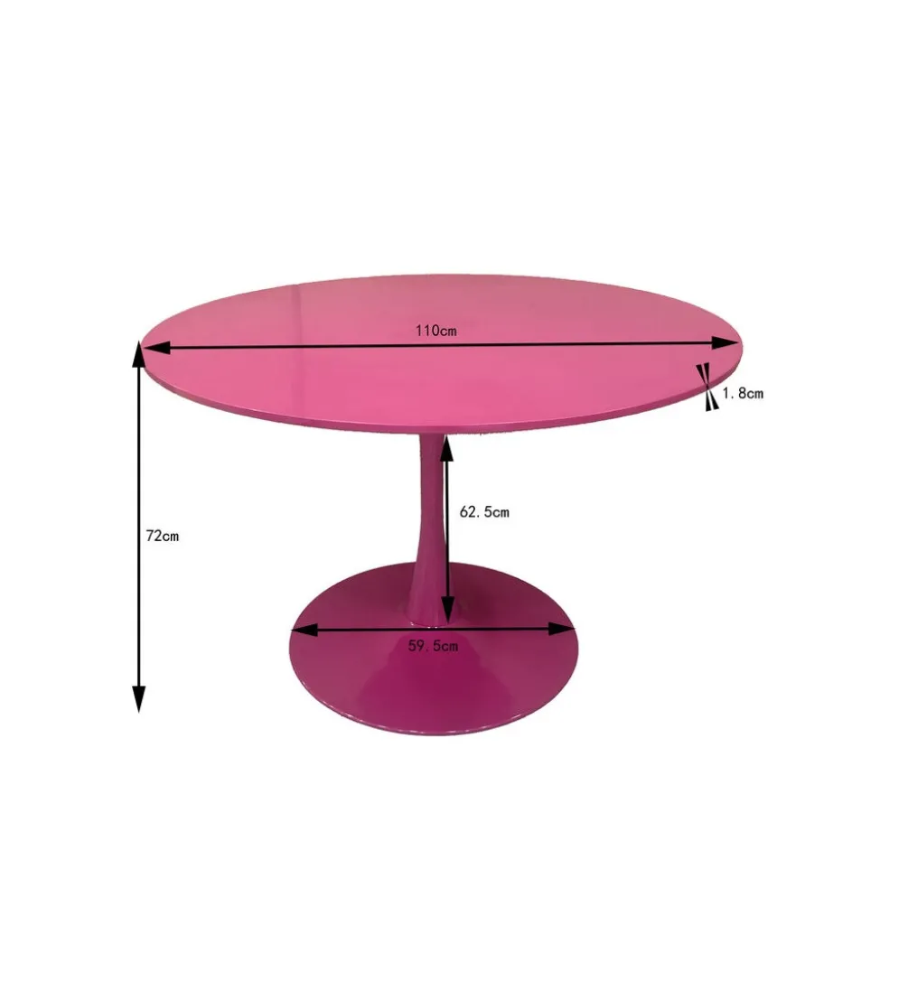 Stół SCHICKERIA 110 cm różowa