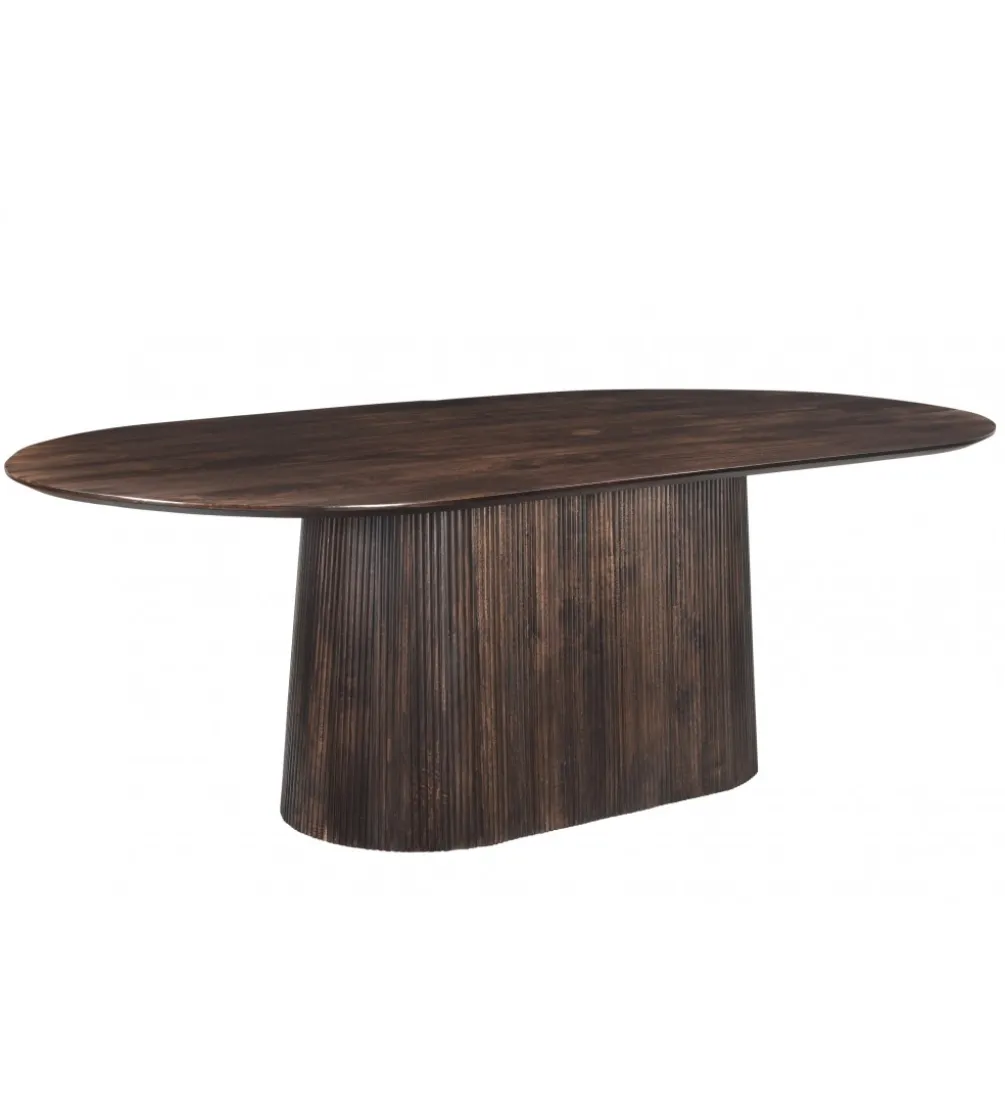 Stół SELVETOR 230 cm drewno mango w kolorze orzecha