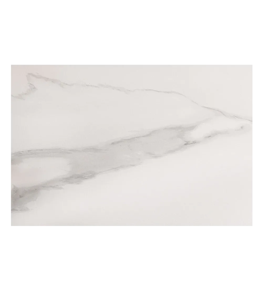 Stół SIGNATURE 135 cm okrągły blat ceramika w optyce białego marmuru