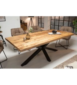 Stół SPIDER Galaxy 180 cm drewno Mango na nogach pająk krzyżak