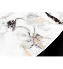 Stół SPIN 150 cm ceramiczny marmur biały z obrotowym wynajmowanym blatem