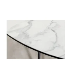 Stół TARANTO 120 cm ceramika w optyce białego marmuru