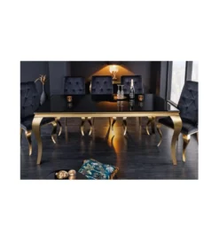 Stół TRENTINO Modern Barock 200 cm czarny