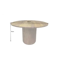 Stół TRES CHIC 140 cm drewno sheesham naturalny