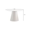 Stół UNIQUE 120 cm drewno orzecha biały ceramiczny blat