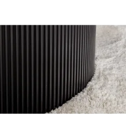Stół UNIQUE 120 cm okrągły ceramiczny blat efekt czarny marmur