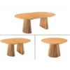 Stół VALHALLA WOOD okrągły 120-160-200cm rozkładany dąb naturalny