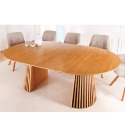 Stół VALHALLA WOOD okrągły 120-160-200cm rozkładany dąb naturalny