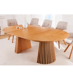 Stół VALHALLA WOOD okrągły 120-160-200cm rozkładany dąb naturalny