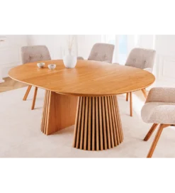 Stół VALHALLA WOOD okrągły 120-160-200cm rozkładany dąb naturalny