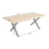 Stół WILD 180 cm nogi X wygląd naturalnego dębu