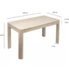Stół WOHNLING 120 cm drewno mango białe wykończenie