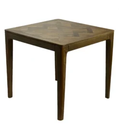 Stół WOHNLING 80 cm drewno mango odcień orzecha