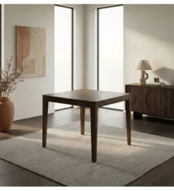 Stół WOHNLING 80 cm drewno mango odcień orzecha